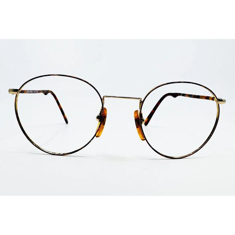 Guess Eyewear Eyeglasses Unisex Gold Tortoise Round Frame Italy 49-20-140